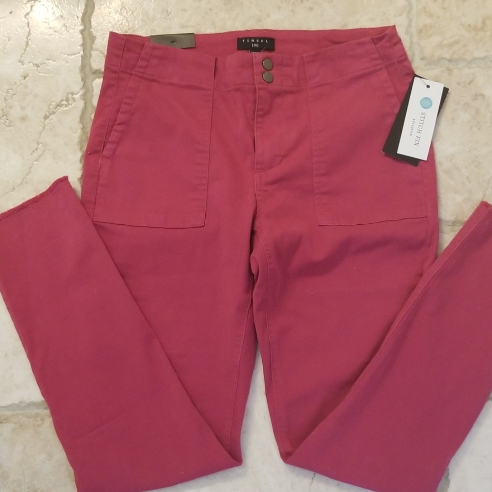 NWT Tinsel Casia Frayed hem Chino Pant
